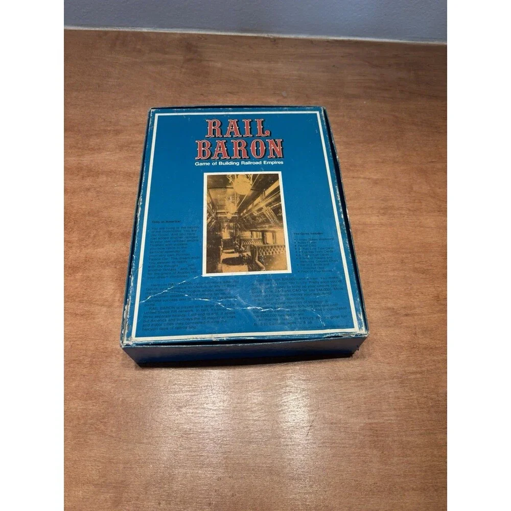 Rail Baron -  Game Of Building Railroad Empires - 1977 - Avalon Hill - Complete